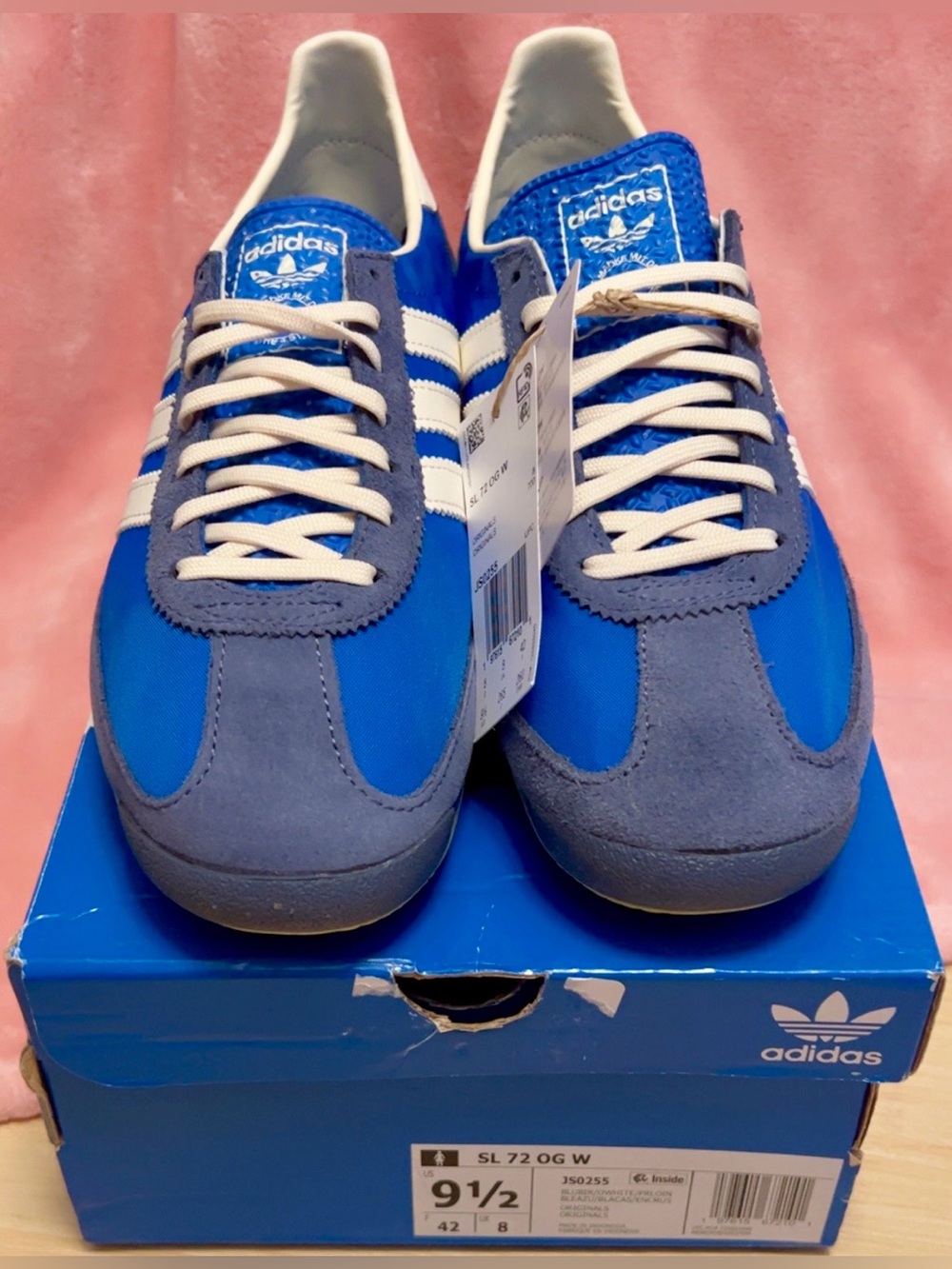 Adidas Women’s 9.5 SL 72 OG W Sneakers in Royal Blue, Core White and Scarlet